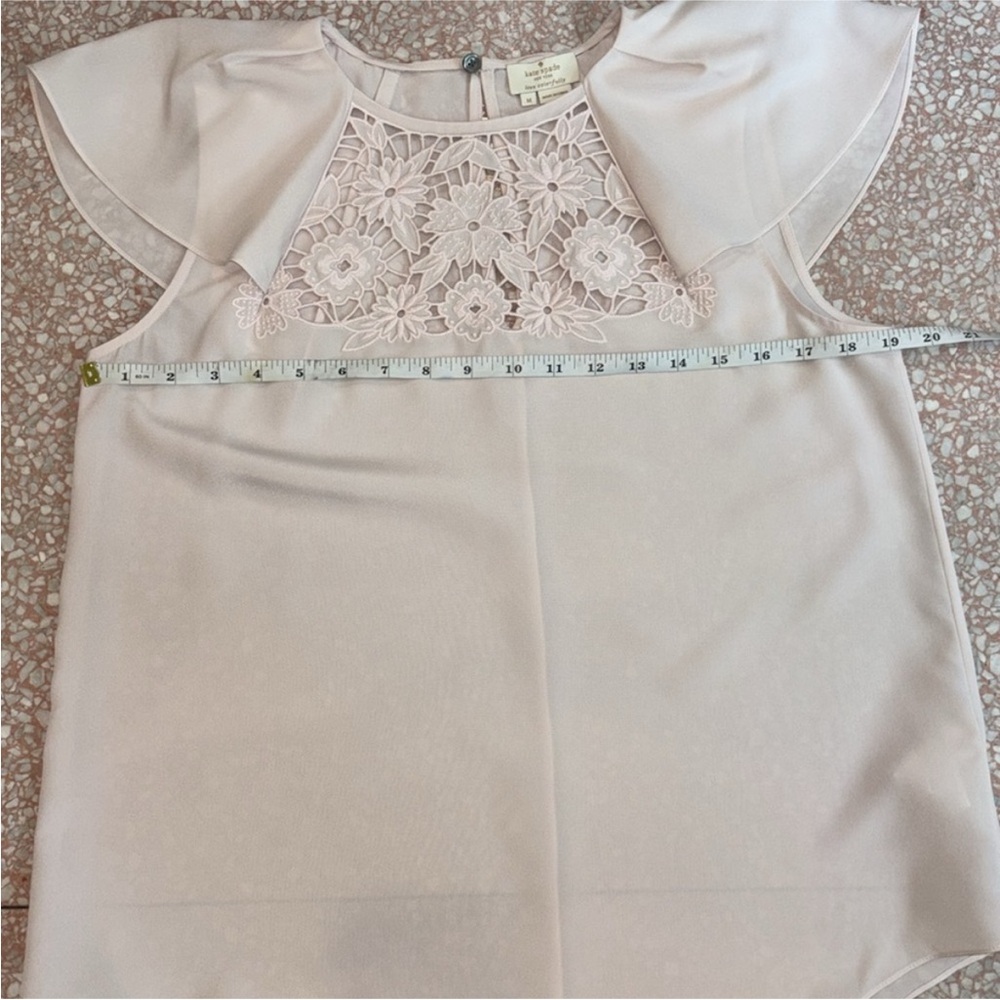 Kate Spade Baja Bound Lace Embroidered Blouse in Rosedew Size Medium - Picture 6 of 9